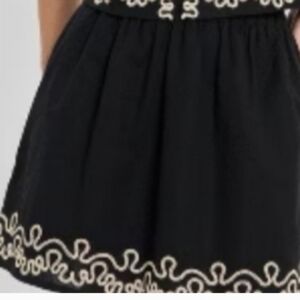 ❤️10/$40 New Black Skirt with Cream Embroidery